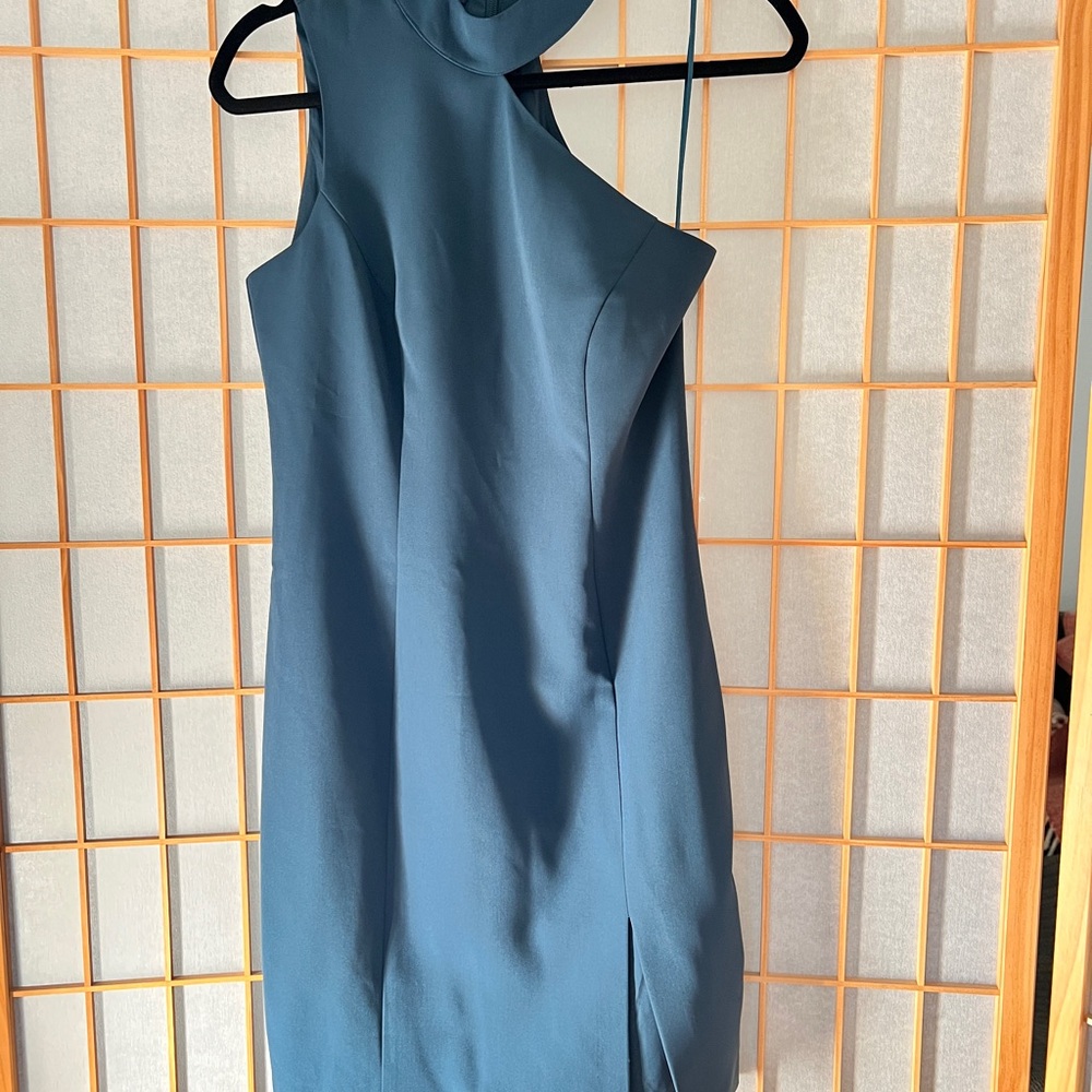 French Connection Blue One-Shoulder Dress